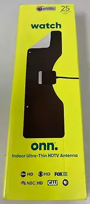 Indoor Ultra-Thin HDTV Antenna Watch Onn (reception range 25 mile)