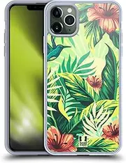 Head Case Designs Nature Tropical Prints Gel Case [Military Grade Protection] Compatible with Apple iPhone 11 Pro Max