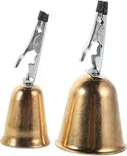 2pcs Fishing Bell Fishing Bite Alarm Bell Fishing Pole Alarm Fishing Rod Accessories Fishing Equipment Fishing Alarm Bells Bait Alarms for Carp Fishing Fish Bells Metal Golden