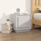 2x Bedside Tables Wooden Drawers Storage Side Cabinets Nightstand Concrete Grey