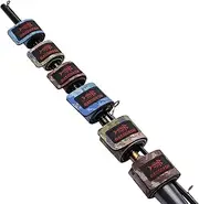 Fishing Rod Straps Stretchy Waterproof Wrap Ties for Spinning Rod, Fly Rod, Casting Rod, 6-Pack