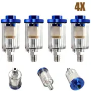 4x Spray Paint Gun 1/4'' BSP Mini in Line Air Filter Moisture Water Trap Tool