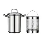 Inductions Cooker Frying Pots Frying Pans 304Stainless Steels Deep Fat Fryers