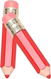 HONITANO 3Pcs Red Pencil Shape Lip Gloss Tube Leakproof DIY Lip Color Container for Travel Home Outdoor Use Refillable Makeup Accessories for Convenient Storage