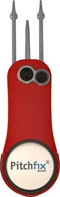 Pitchfix Fusion 2.5 Pin Golf Divot Tool - Red/White