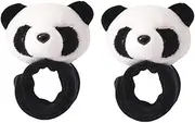 MUSISALY 2pcs Cartoon Panda Slap Bracelets Plush Party Favors Snap Wristbands for Birthdays Classroom Prizes and Fun Goodie Bags