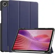 Jarttarn Tablet Case for Lenovo Tab One 8.7 inch/Lenovo Tab K9 8.7" (2025), Lightweight Tri-Fold PU Leather Case Shockproof Protective Cover with Auto Wake/Sleep (Blue)