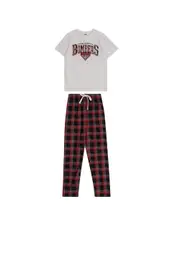 Official AFL Boys & Girls Size 8-16 Essendon Bombers Short Tee Flannel Pants