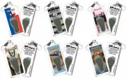Amarillo FootWhere® Souvenir Zipper-Pulls. 6 Piece Set. Made in USA
