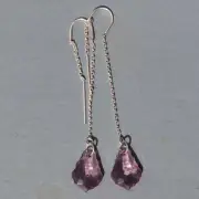 Sterling Silver Austrian Crystal Threader Earring