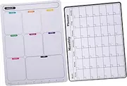 TEMPNAP 2 Sheet Magnetic Schedule Fridge Planner Magnetic Calendar Fridge Calendar Schedule Calendar for Fridge Schedule Planner Fridge Dry Erase Calendar Soft Magnetic White