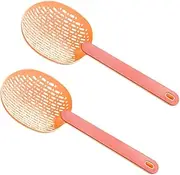 FUNOMOCYA Sturdy Slotted Spoons for Noodles 2 Pcs Colander Spoons Hanging Hole Space Saving Design