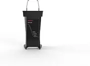 POD Mimi Portable Podium, Stand Height Adjustable Lectern Podium Stand with Tilted Desktop & Storage,Standing Laptop Desk with Wheels, Podium Stand for Office, Meetings and Events.