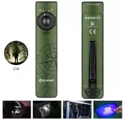 Olight Arkfeld UV + White LED Flashlight, 1000 Lum, OD Green Compass, Cool White
