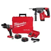 Milwaukee Hammer Drill Driver 1/2" 18V Cordless w/ 1" SDS-PLUS Rotary Hammer