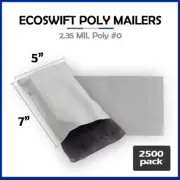 2500 5x6 EcoSwift Poly Mailers Plastic Envelopes Shipping Mailing Bags 2.35MIL