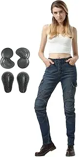 Motorcycle Trousers, Women's Motorcycle Trousers, Motorcycle Protective Clothing Women, Motorcycle Jeans Women's Stretch, Motorcycle Protective Belt, 4 x Protective Pads
