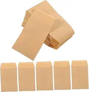 Cabilock 50Pcs Kraft Paper Packets Envelopes Storage for Items Writing Surface for Easy Labeling for Gardening and Organization