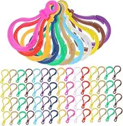 CIMAXIC 120 Pack Colorful Light Bulb Keychain Clips Plastic Lobster Claw Clasps for Crafts DIY Accessories Keychain Clips for Lanyard Hooks