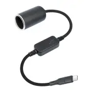 With Voltage Display Type C to Lighter Adapter Cable Converter Female Step7894