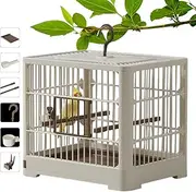 Bird Carrier for - Portable Travel Cage with Stand, Removable Tray and Hook Handle Parakeets | Easy Transport Bird Cage Bird Transport, Ideal Small Birds Vet Visits