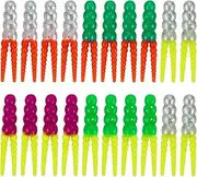 Soft Fishing Lures - T-Tail Grub Worm Baits,Realistic Fish Luring Tools, Set of 20 Freshwater Saltwater Angling Baits for Sea Lake