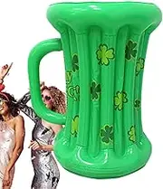 Inflatable Beer Cooler, Large Beer Mug Beverage Holder 20.87inches, PVC Leak-Resistant Drink Container, Portable Party Decoration for BBQ Oktoberfest Beach Celebration, Well Sealed