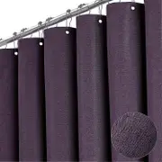 Ubiuo Purple Shower Curtain Linen Texture Tarpaulin Shower Curtain Set with 12 Plastic Hooks, Hotel Spa Luxury Bathroom Decor Shower Curtain - 72x72