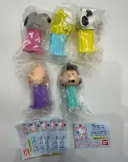 Peanuts (Snoopy) 2 mini PEZ - Set of 5, still in clear bag, No Egg Containers