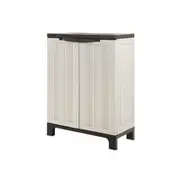 Giantz 92cm Lockable Outdoor Cabinet, Beige