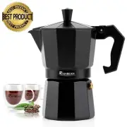 Espresso Maker Pot Classic Percolator Coffee Maker Italian Espresso with 2 cups