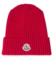 [Moncler Enfant] Moncler Enfant Logo virgin wool beanie M red