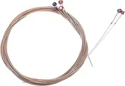 JEWEDECO 6pcs Strings Acoustic Guitar Replacement Strings Durable Metal Folk Guitar Strings for Sound and Easy Playability for Musicians