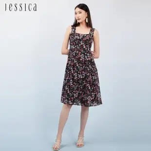 JESSICA - 清新小碎花雪紡吊帶洋裝23327N