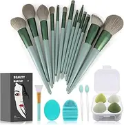 Makeup Brushes 22 Pcs Makeup Kit,Foundation Brush Eyeshadow Brush Make up Brushes Set (Green, 22 Piece Set Large)