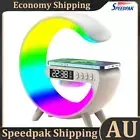 Wireless Speaker Charger Table Lamp with Alarm Clock for Bedroom (White) AU