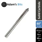 60 deg 0.1mm tip 6mm shank 2 flute V-bit engraving end mill CNC router