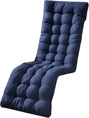 Fenteer Lounge Chair Cushion recliner Soft Decor Breathable Sofa Pad Sun Lounger Mattress Chaise Seat Cushion for Office Indoor Patio, Blue