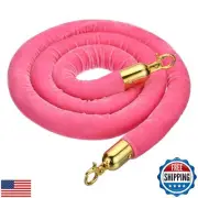 YOKIVE Pink Velvet Stanchion Rope Crowd Control Barrier Rope, Manage The Crow