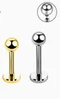 G23 Titanium 1mm 18g 6mm 8mm long Labret Bar Earing Helix Ear Stud Piercing Gold