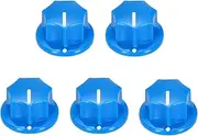 uxcell 5Pcs ABS and Copper Potentiometer Knobs 1/4" Volume Tone Control Top Hat Knob for Guitar Instruments Audio Mixer Amplifier Blue