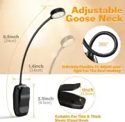 31Leds Book Light USB Rechargeable Reading Light Warm Cool White Daylight Portab