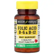 Mason Natural, Folic Acid B6 & B12, 90 Tablets
