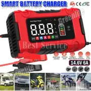 14.6V 6A Car Battery Charger Lead-acid AGM GEL& Lithium LiFePO4 Battery Repair