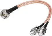 FType RG6 Splitter Coax Cable 75Ohm TV Antenna 3 Way Splitter Combiner Rfadapter