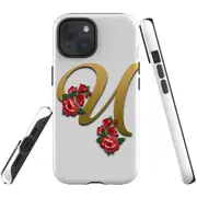 For iPhone 15 Plus Case, Shielding Cover, Letter U