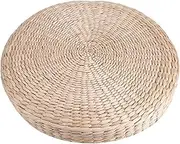 40cm Straw Yoga Mat Meditation Cushion, Thickened Tatami Floor Seating, Non Slip Breathable Handwoven for Yoga Meditation Lounge Balcony