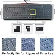 Computer Keyboard Skins for PC 104/107 Keys Standard Keyboards Silicone Desktop