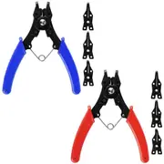 Multi-Function Circlip Pliers Set Spring Release Fixed Grip Versatile Tool - 4 In 1