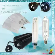 Hydroponics 600W/1000W Dimmable Digital Ballast HPS MH Reflector Grow Light Kit